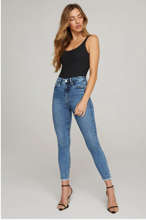 Good American Denim - GOOD AMERICAN NWT Evereve Good Waist Crop Denim Jean in Blue633 // 0